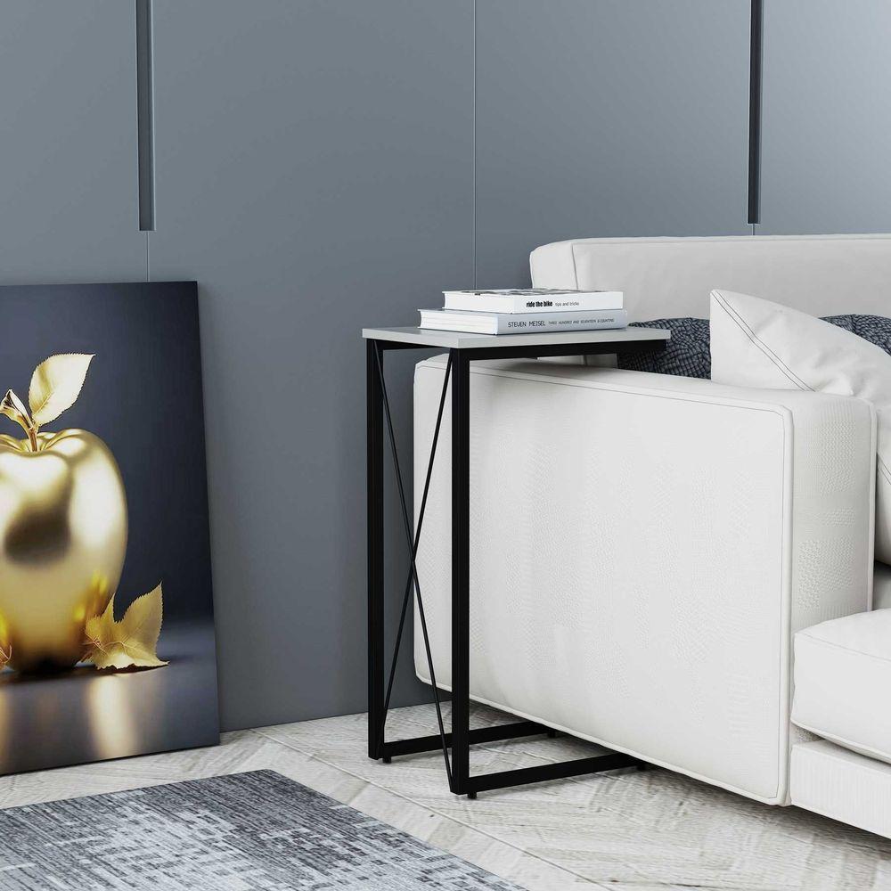 Mesa Lateral Aço Carbono Base Preta X Fendi - 1