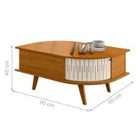 Mesa De Centro Com 1 Porta áquila Cinamomo Off White - 3