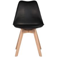 Kit Com 2 Cadeiras Leda Preta - Charles Eames Com Almofada - 3