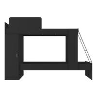 Beliche Com Armário 1 Porta Para Colchão 78x188cm Cocada Multimóveis Bb4008 Preto Preto - 3