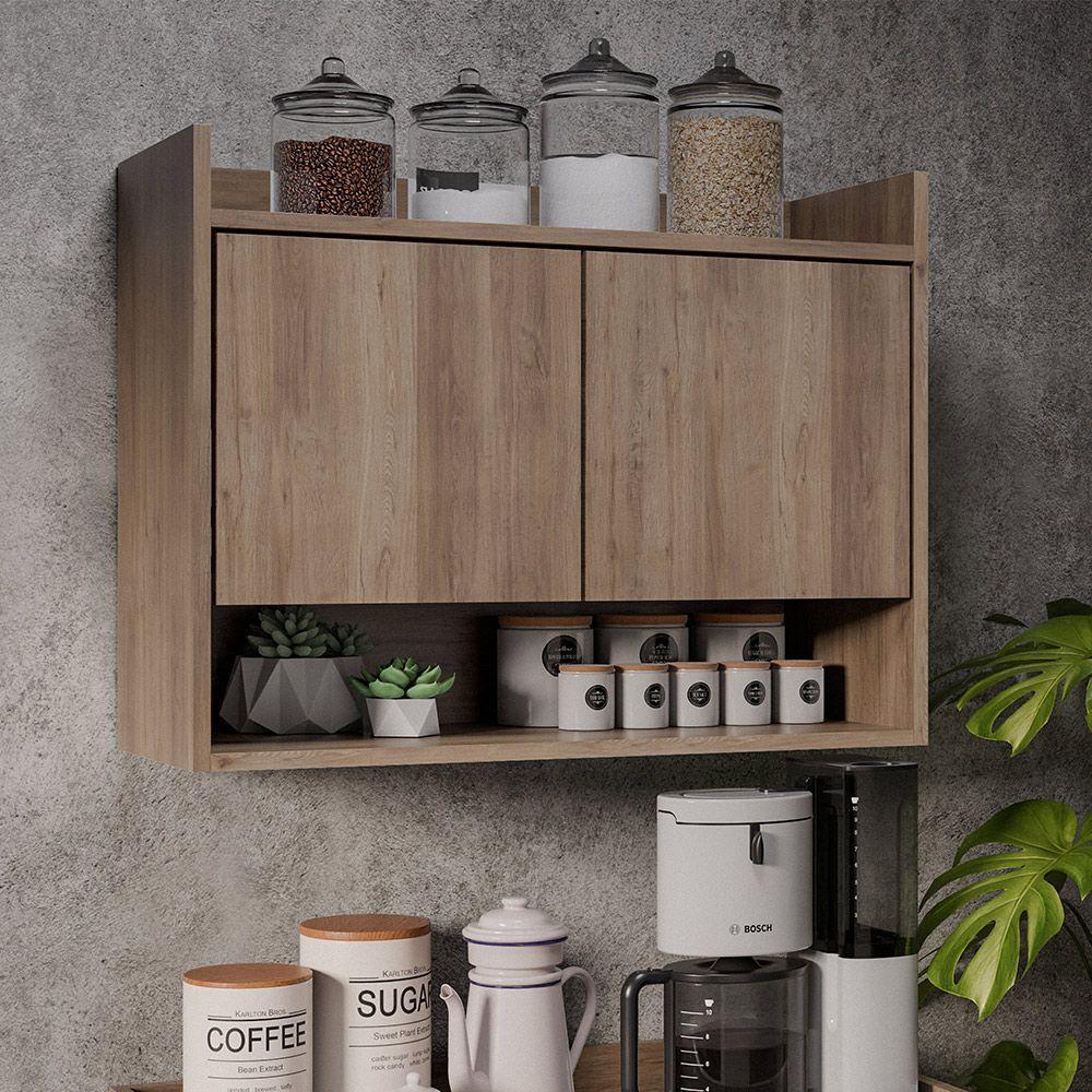 Armário De Cozinha Aéreo 70,5 Cm Com Nicho Colin Freijó M12 - D'rossi - 4