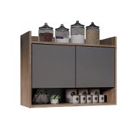 Armário De Cozinha Aéreo 70,5 Cm 2p Com Nicho Colin Freijó/grafite M12 - D'rossi - 1