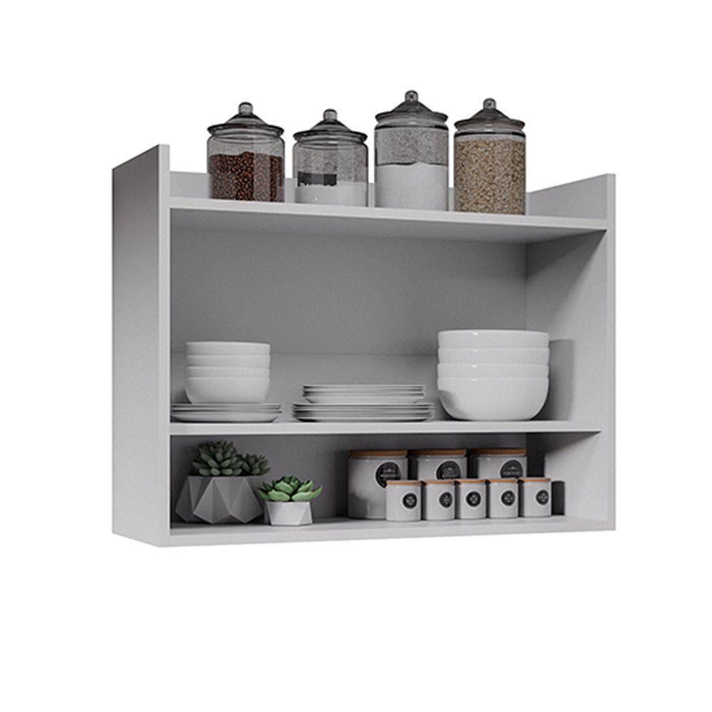 Armário De Cozinha Aéreo 70,5 Cm Com Nicho Colin Branco M12 - D'rossi - 3