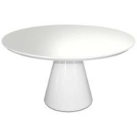 Mesa De Jantar Cone 90 Cm Laqueada Cor Branco - 1