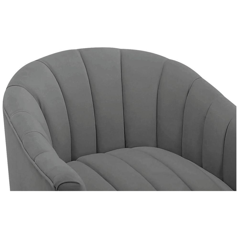 Kit 02 Poltronas Decorativas Senna Linho Cinza Escuro - 2