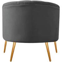 Kit 02 Poltronas Decorativas Senna Linho Cinza Escuro - 3