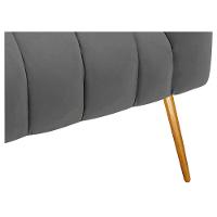 Kit 02 Poltronas Decorativas Senna Linho Cinza Escuro - 6