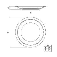 Jogo 24 Pratos Rasos Tramontina Paola Hs Em Porcelana 28cm