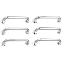 Alça De Apoio 30cm Barra Inox Kit 6 Unidades Idoso Cadeirante Deficiente Banheiro Corrimao Segurança - 1