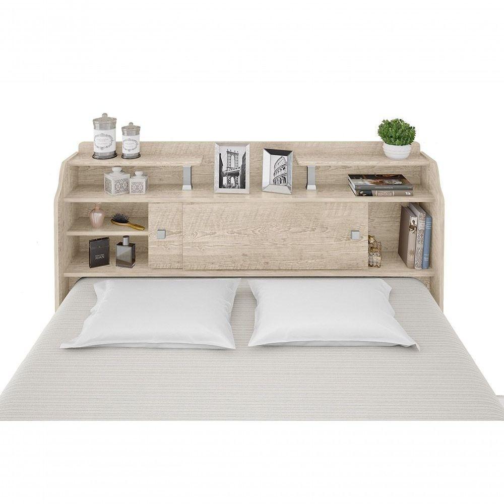 Cabeceira Box Casal 1,38cm Elisa Amarula Framar Móveis - 3