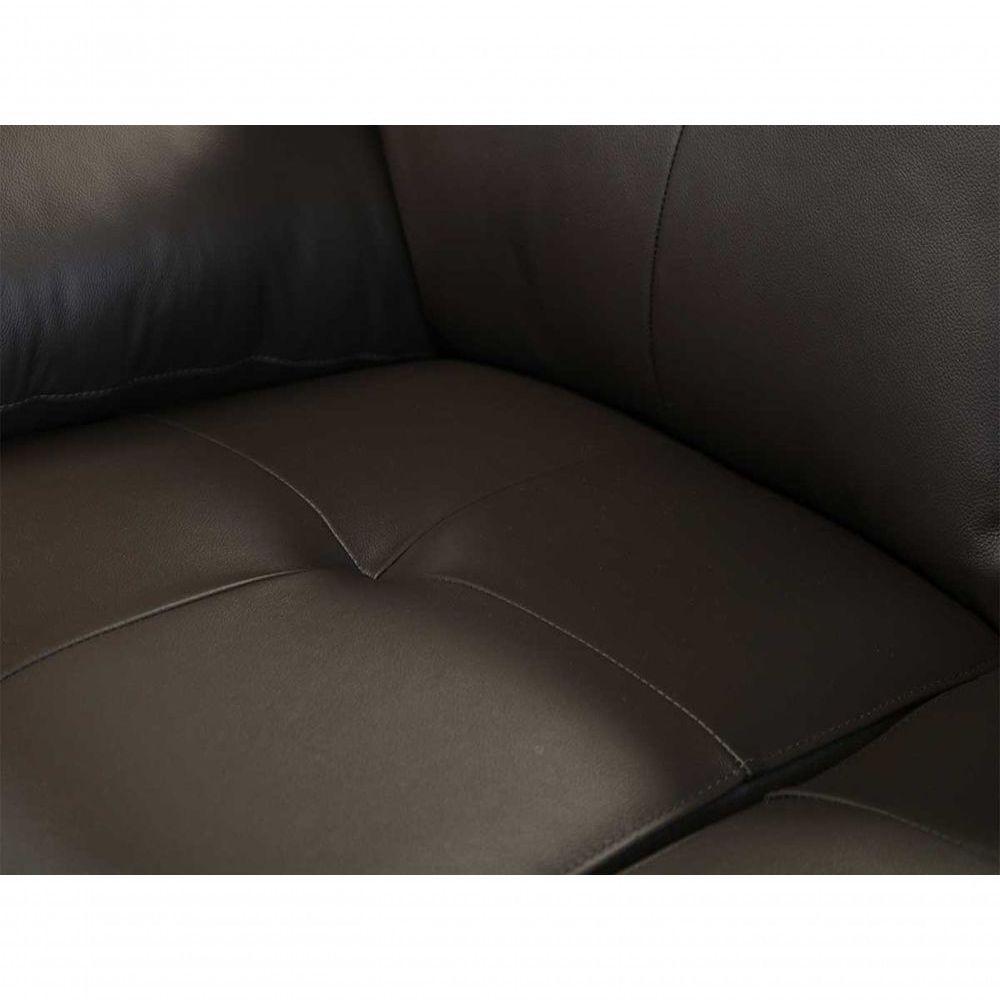 Conjunto Sofá De Couro Marselha 3 E 2 Lugares Marrom Pigmentado - Mempra - 2