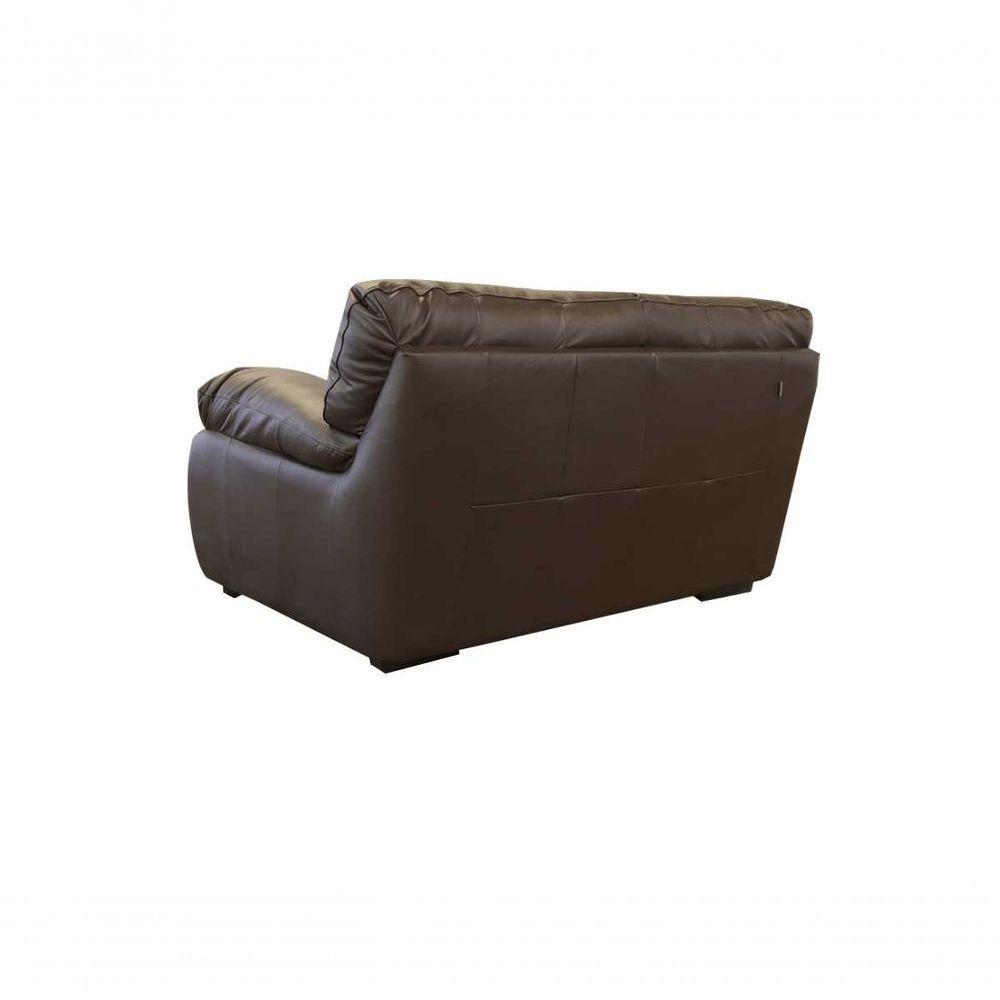 Conjunto Sofá De Couro Marselha 3 E 2 Lugares Marrom Pigmentado - Mempra - 4