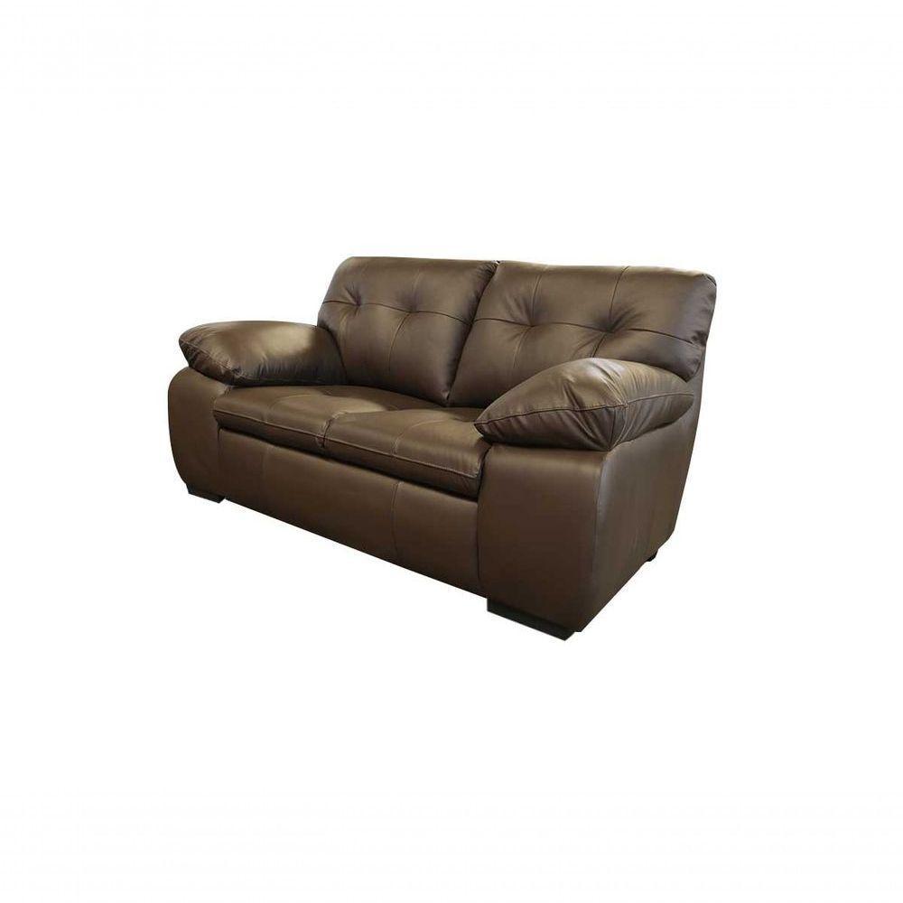 Conjunto Sofá De Couro Marselha 3 E 2 Lugares Marrom Pigmentado - Mempra - 5