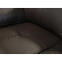 Conjunto Sofá De Couro Marselha 3 E 2 Lugares Marrom Pigmentado - Mempra - 2