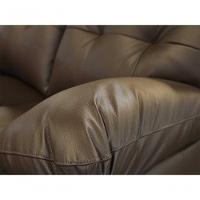 Conjunto Sofá De Couro Marselha 3 E 2 Lugares Marrom Pigmentado - Mempra - 3