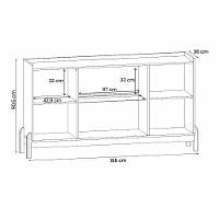 Aparador Buffet Bari Com 2 Portas E Pés De Madeira Maciça Branco cedro - 6