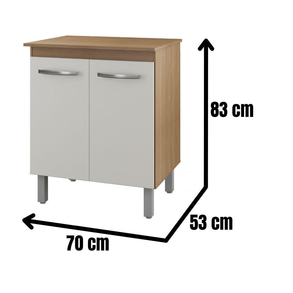 Balcão Multiuso Para Cozinha Serena 2 Portas Cor:savana Off White - 4