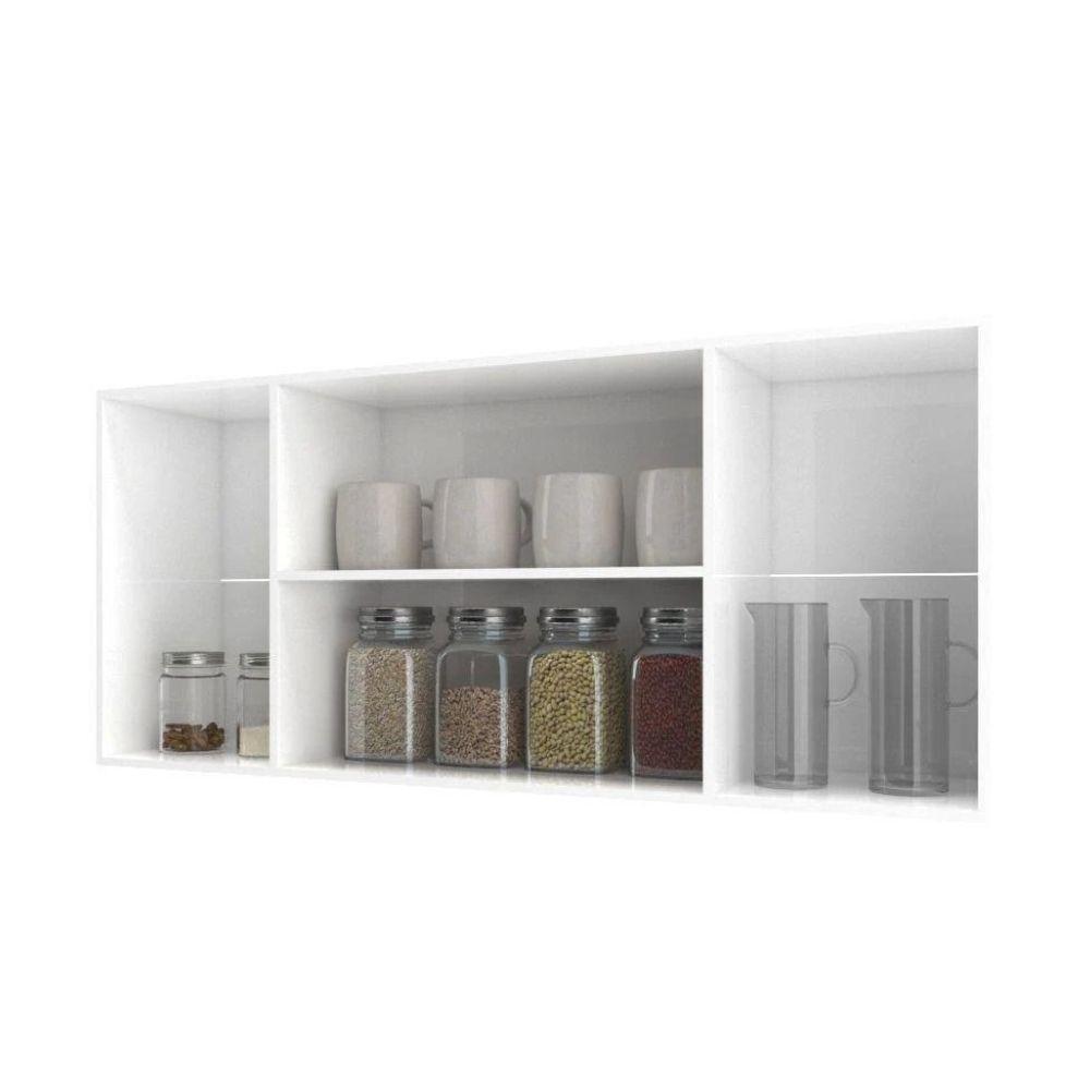 Armário Aéreo Mara 118 Cm 4 Portas Cor:branco - 3