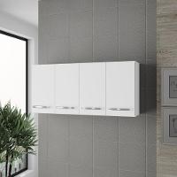 Armário Aéreo Mara 118 Cm 4 Portas Cor:branco - 2