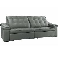 Sofá Retrátil Reclinável Houston 3m csr Studio Veludo Grafite - 2