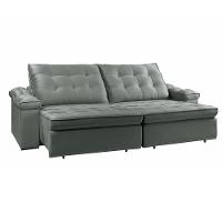 Sofá Retrátil Reclinável Houston 3m csr Studio Veludo Grafite - 7