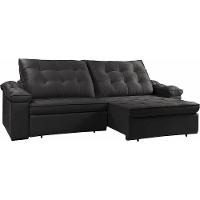 Sofá Retrátil Reclinável Houston 2,2m csr Studio Veludo Preto - 6