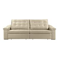 Sofá Retrátil Reclinável Houston 2,6m csr Studio Veludo Perola - 1