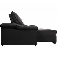 Sofá Retrátil Reclinável Houston 2,6m csr Studio Veludo Preto