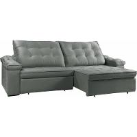 Sofá Retrátil Reclinável Houston 2,8m csr Studio Veludo Grafite - 8