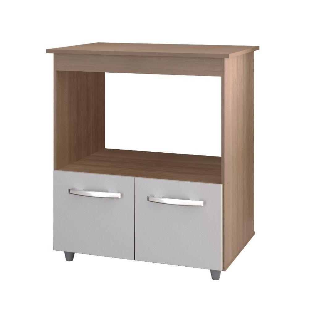 Balcão Multiuso Para Cozinha Angela 2 Portas Cor:savana Off White - 1