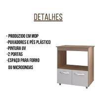 Balcão Multiuso Para Cozinha Angela 2 Portas Cor:savana Off White - 6