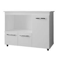 Balcão Multiuso Para Cozinha Liza 3 Portas Cor:branco - 1