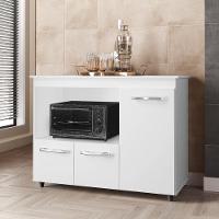 Balcão Multiuso Para Cozinha Liza 3 Portas Cor:branco - 2