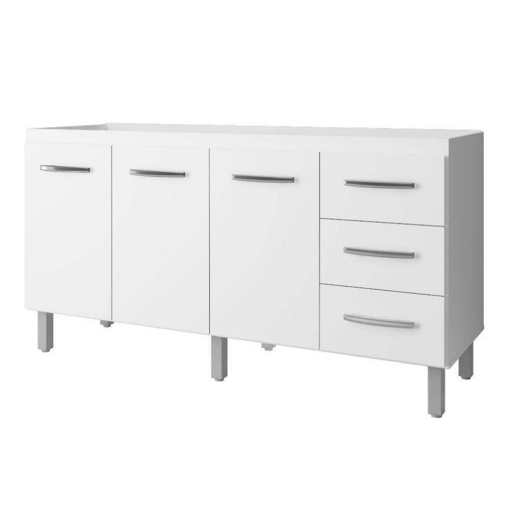 Balcão Para Pia Emily 160 Cm Moblis Cor:branco - 1