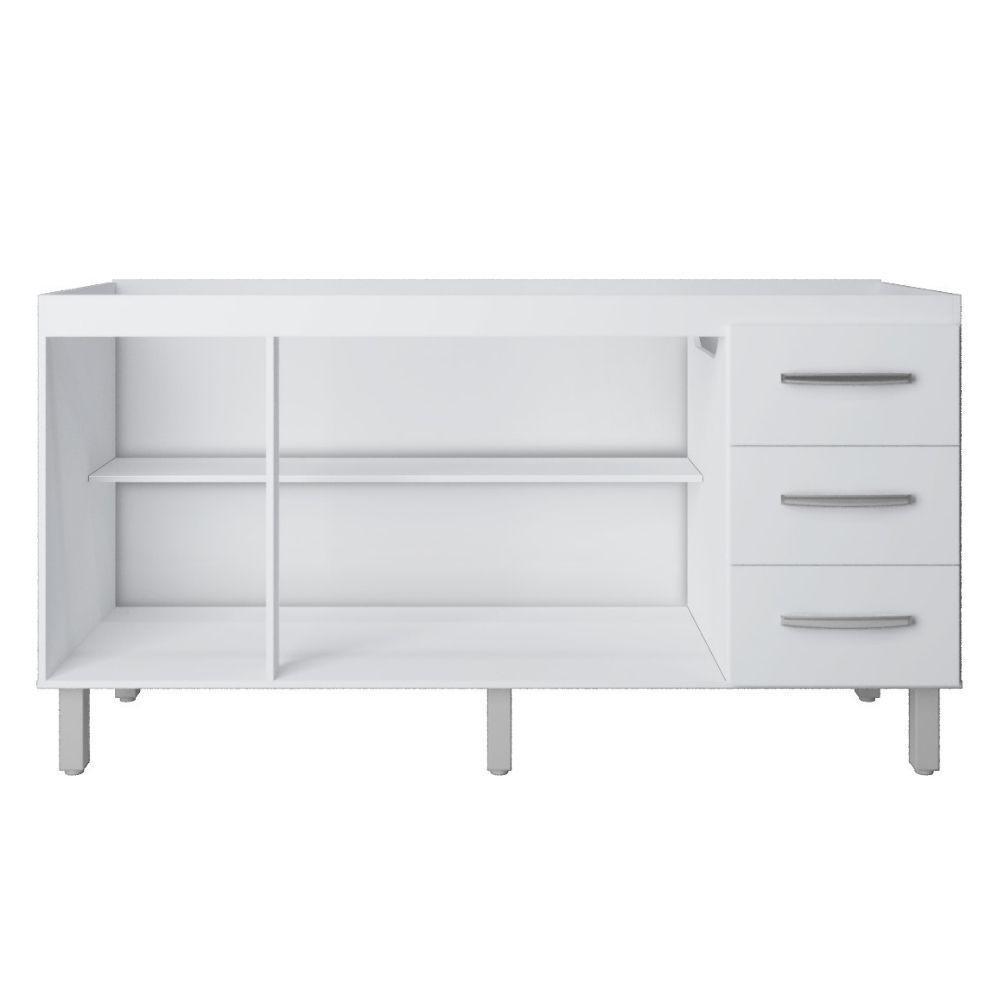 Balcão Para Pia Emily 160 Cm Moblis Cor:branco - 3