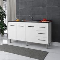 Balcão Para Pia Emily 160 Cm Moblis Cor:branco - 2