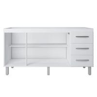 Balcão Para Pia Emily 160 Cm Moblis Cor:branco - 3