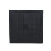 Mesa De Jantar Quadrada Ibiza 80 Cm (largura) Em Polipropileno Preto Com Tramas Simulando Rattan - 2