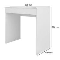 Mesa Para Computador Escrivaninha 1 Gaveta Manuela Branco - 2