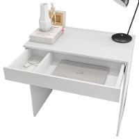 Mesa Para Computador Escrivaninha 1 Gaveta Manuela Branco - 3