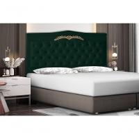 Cabeceira De Cama Box Helena Queen 160 Cm Capitonê Retro Botão Encapados Suede Verde Eli Móveis - 2
