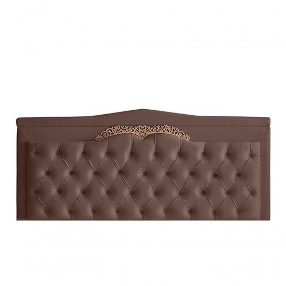 Cabeceira De Cama Box Painel Helena King 195 Cm Retro Capitonê Botão Encapados Suede Rosê Eli Móveis - 1