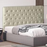 Cabeceira De Cama Box Paris Casal 140 Cm Botão Strass Suede Porcelana Eli Móveis - 2