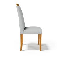 Kit Com 2 Cadeiras Maiara Madeira Maciça Estofadas Para Mesa De Jantar Linho Cinza 407 - 3