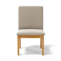 Kit Com 2 Cadeiras Daniela Madeira Maciça Estofada Para Mesa De Jantar Veludo Bege 102 - 8