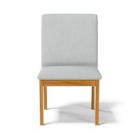 Kit Com 2 Cadeiras Daniela Madeira Maciça Estofada Para Mesa De Jantar Linho Cinza 407