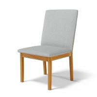 Kit Com 2 Cadeiras Daniela Madeira Maciça Estofada Para Mesa De Jantar Linho Cinza 407 - 8