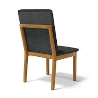 Kit Com 4 Cadeiras Daniela Madeira Maciça Estofada Para Mesa De Jantar Linho Chumbo 406 - 3