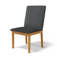 Kit Com 4 Cadeiras Daniela Madeira Maciça Estofada Para Mesa De Jantar Linho Chumbo 406 - 6