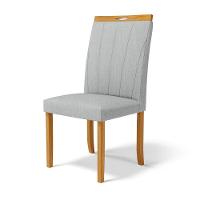 Kit Com 2 Cadeiras Aurora Madeira Maciça Estofadas Para Mesa De Jantar Linho Cinza 407 - 8